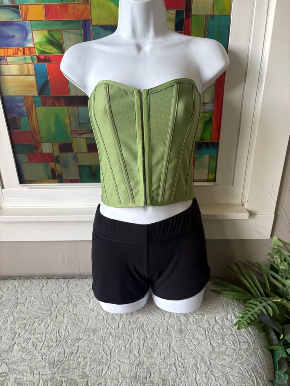 Green Corset Top